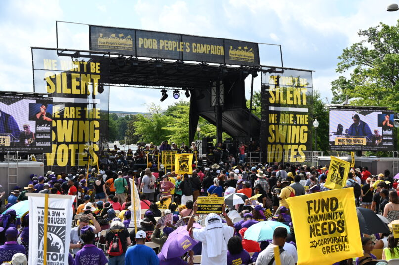 Thousands of faith leaders, union members, activists rally for poor